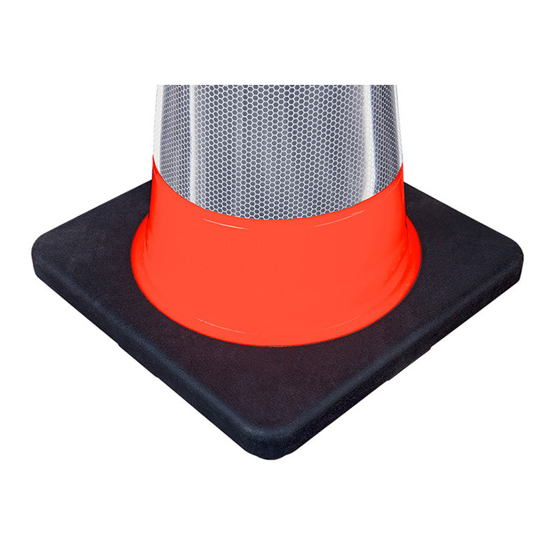 Cône de chantier K5A Orange 75 cm - Lesté - 2 Bandes Réfléchissantes Classe 2