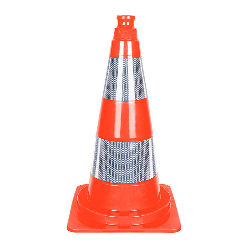 Cône de chantier K5A Orange 50cm - 2 Bandes Réfléchissantes Classe 2