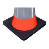 Cône de chantier K5A Orange 75 cm - Lesté - 2 Bandes Réfléchissantes Classe 2