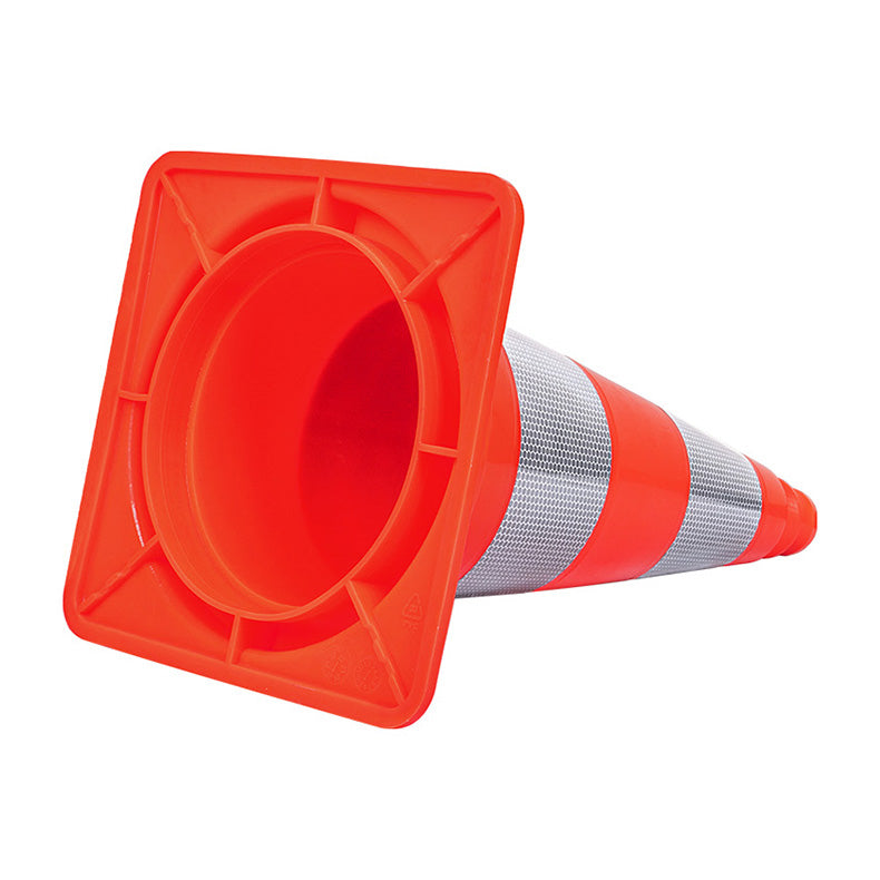 Cône de chantier K5A Orange 50cm - 2 Bandes Réfléchissantes Classe 2