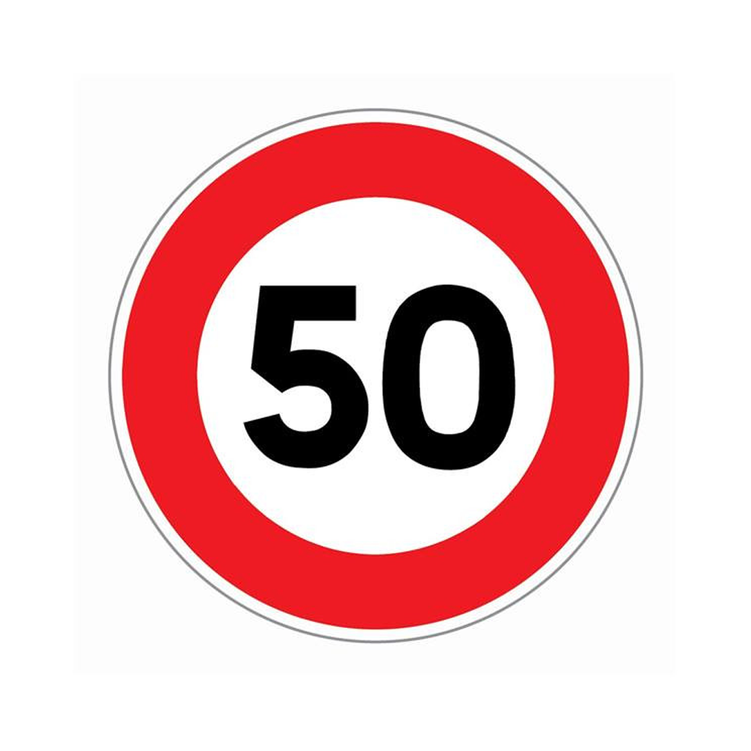 Panneau BK14 - Limitation de vitesse 50km/h