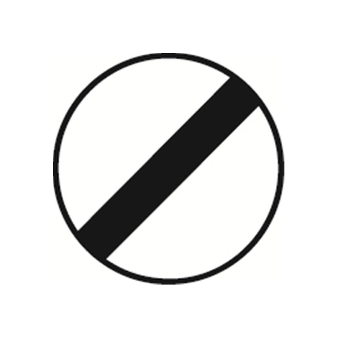Panneau BK31 - Fin d'Interdiction