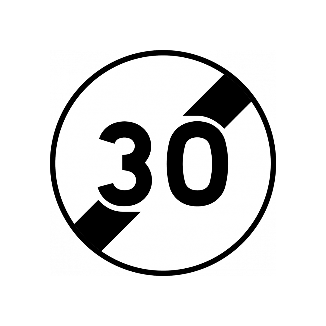 Panneau BK33 - Fin de Limitation de Vitesse