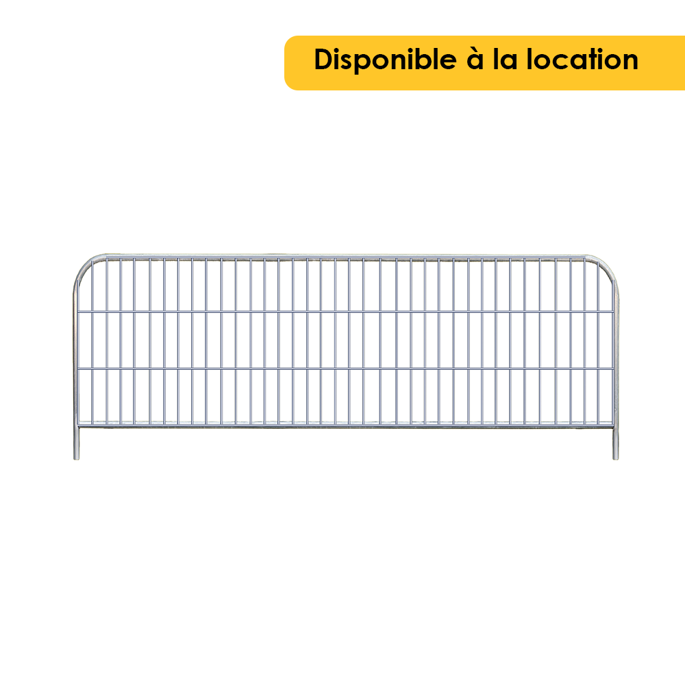 Location Barrière de chantier 1m – Socle & Bride Inclus