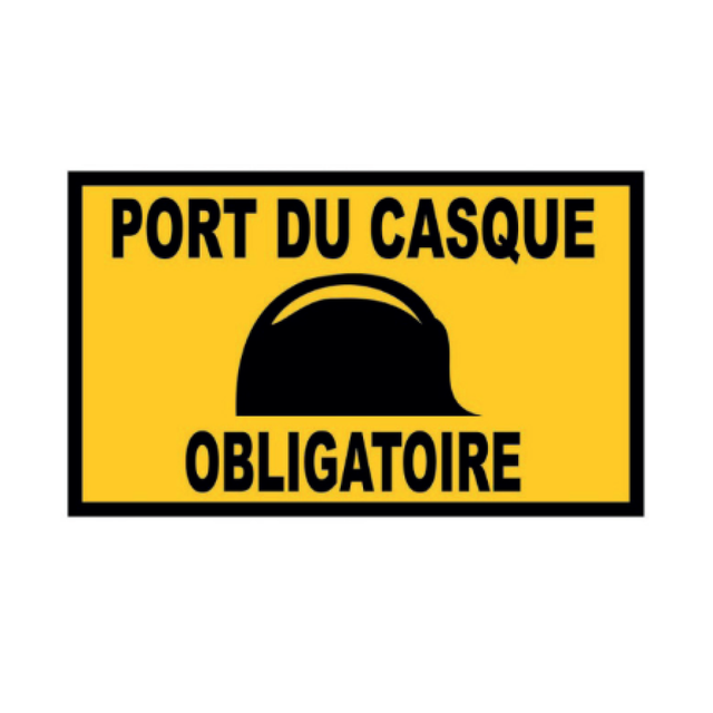 Panneau port du casque obligatoire