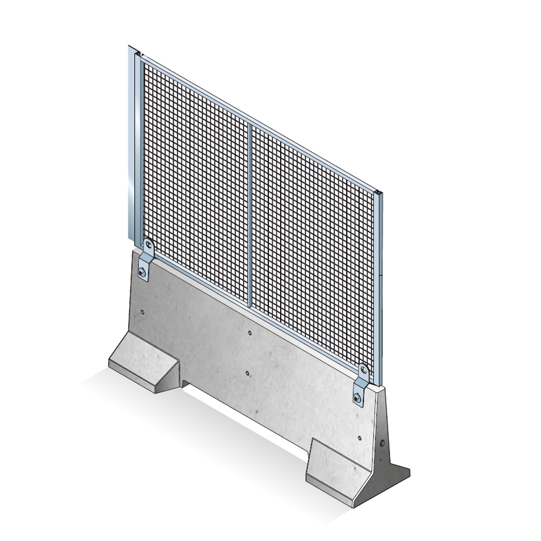 Système Complet TRAFISEC Robust - Pack Palissade avec Glissière en Béton Armée (GBA)