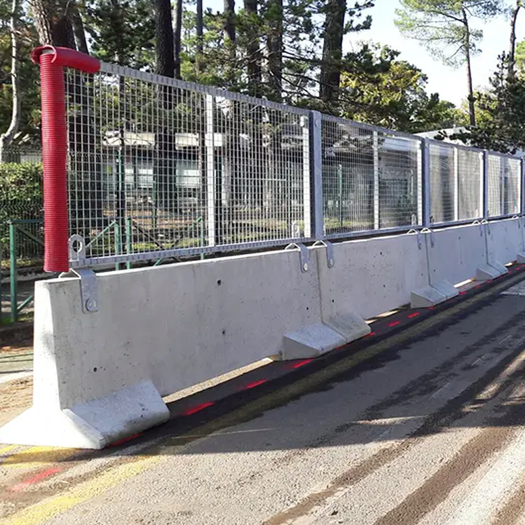 Système Complet TRAFISEC Robust - Pack Palissade avec Glissière en Béton Armée (GBA)