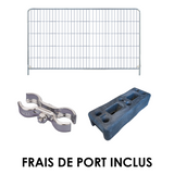 Pack - Lot de Clôtures de chantier Grillagées Arrondies Renforcées