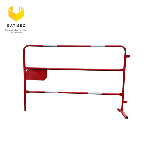 Barrière TP avec plaque latérale (barrière de sécurité chantier) Batisec
